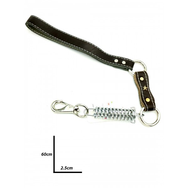 ΔΕΡΜΑΤΙΝΟ ΛΟΥΡΙ ΣΚΥΛΟΥ ΜΕ ΕΛΑΤΗΡΙΟ 60CMX2.5CM